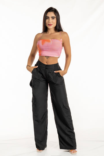 5074 - PANTALON CARGO  NEGRO